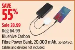 Canadian Tire Bluehive Carbon Fibre Power Bank, 20,000 mAh offer