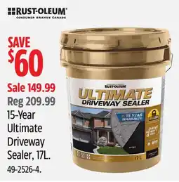 Canadian Tire Rust-Oleum 15-Year Ultimate Driveway Sealer offer