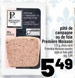 Metro Première Moisson pâté de campagne ou de foie offer