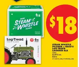 No Frills STEAM WHISTLE PILSNER OR BEAU'S LUG TREAD LAGERED ALE offer