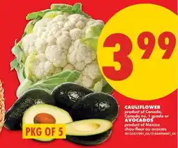 No Frills CAULIFLOWER OR AVOCADOS, PKG OF 5 offer
