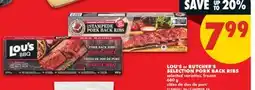 No Frills LOU'S or BUTCHER'S SELECTION PORK BACK RIBS offer