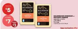 No Frills BALDERSON CHEDDAR OR HAVARTI CHEESE offer