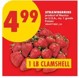 No Frills STRAWBERRIES, 1 LB CLAMSHELL offer