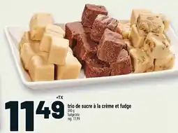 Metro trio de sucre à la crème et fudge offer