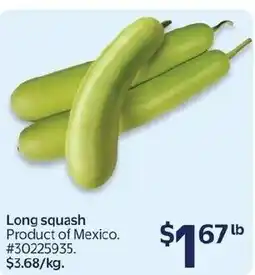 Walmart Long squash offer