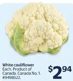 Walmart White cauliflower offer