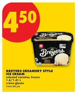 No Frills BREYERS CREAMERY STYLE ICE CREAM, 1.4/1 offer