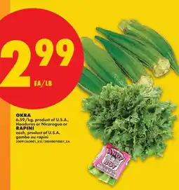 No Frills OKRA or RAPINI offer