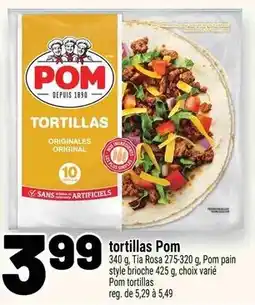 Metro Pom tortillas offer