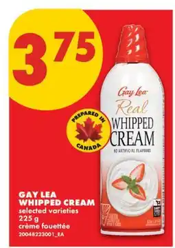 No Frills GAY LEA WHIPPED CREAM offer