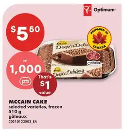 No Frills MCCAIN CAKE offer