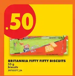 No Frills BRITANNIA FIFTY FIFTY BISCUITS offer