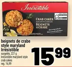 Metro Irresistible beignets de crabe style maryland offer