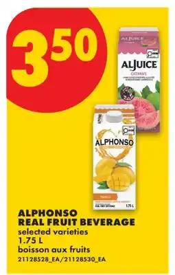 No Frills ALPHONSO REAL FRUIT BEVERAGE offer