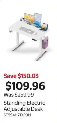 Walmart Standing Electric Adjustable Desk offer