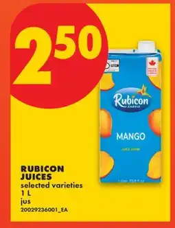 No Frills RUBICON JUICES offer