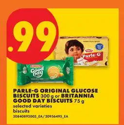 No Frills PARLE-G ORIGINAL GLUCOSE BISCUITS 300 g or BRITANNIA GOOD DAY BISCUITS 75 g offer