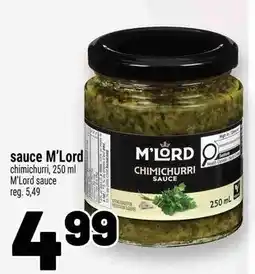 Metro M'Lord chimichurri sauce offer