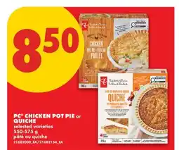 No Frills PC CHICKEN POT PIE or QUICHE offer