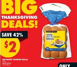No Frills NO NAME DINNER ROLLS, 12'S offer