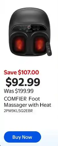 Walmart Comfier foot massager with heat offer