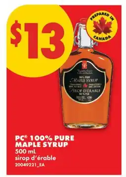 No Frills PC 100% PURE MAPLE SYRUP offer