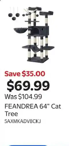 Walmart Feandrea 64" Cat Tree offer