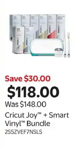 Walmart Cricut Joy + Smart Vinyl Bundle offer