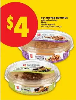 No Frills PC topped hummus offer