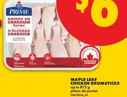 No Frills MAPLE LEAF CHICKEN DRUMSTICKS, UP TO offer