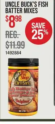 Cabela's UNCLE BUCK'S FISH BATTER MIXES offer
