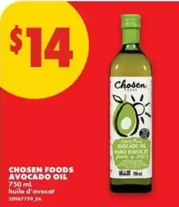 No Frills Chosen Foods avocado oil offer
