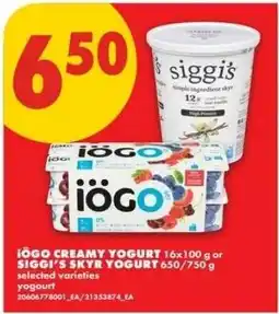 No Frills iögo creamy yogurt siggi's skyr yogurt offer