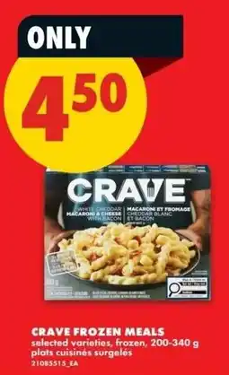 No Frills Crave frozen meals offer