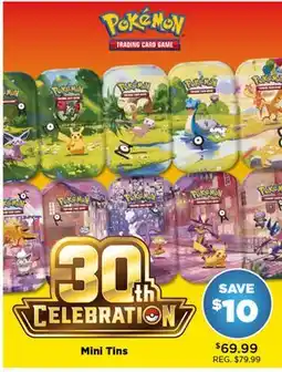 Showcase Pokemon 30th Celebration Mini Tins offer