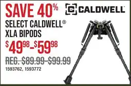 Cabela's SELECT CALDWEll XLA BIPODS offer