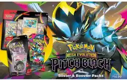 Showcase POKÉMON MEGA EVOLUTION PITCH BLACK Blister & Booster Packs offer