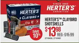 Cabela's HERTER'S CLAYBIRD SHOTSHELLS offer