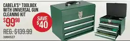 Cabela's CABELA'S TOOLBOX WITH UNIVERSAL GUN CLEANING KIT offer