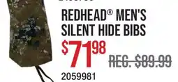 Cabela's REDHEAD MEN'S SILENT HIDE BIBS offer
