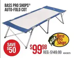 Cabela's BASS PRO SHOPS AUTO-FOLD COT offer