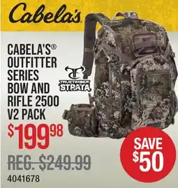 Cabela's CABELA'S OUTFITTER SERIES BOW AND RIFLE 2500 V2 PACK offer
