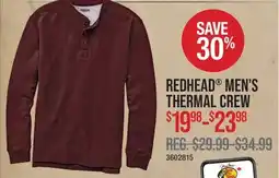 Cabela's REDHEAD MEN'S THERMAL CREW offer