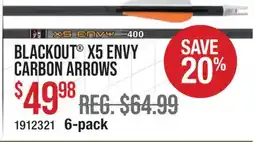 Cabela's BLACKOUT X5 ENVY CARBON ARROWS offer