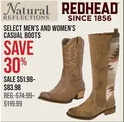 Cabela's SELECT MEN'S AND WOMEN'S CASUAL BOOTS offer