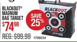 Cabela's BLACKOUT MAGNUM BAG TARGET offer