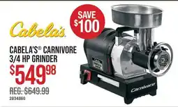 Cabela's CABELA'S CARNIVORE 3/4 HP GRINDER offer