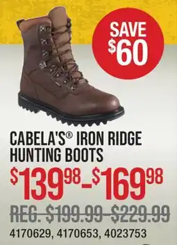 Cabela's CABELA'S IRON RIDGE HUNTING BOOTS offer