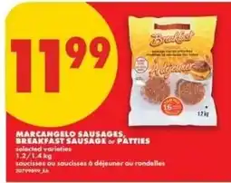 No Frills Marcangelo sausages breakfast sausage or patties offer